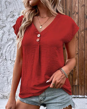 Hannah - T-shirt met korte mouwen en een V-hals