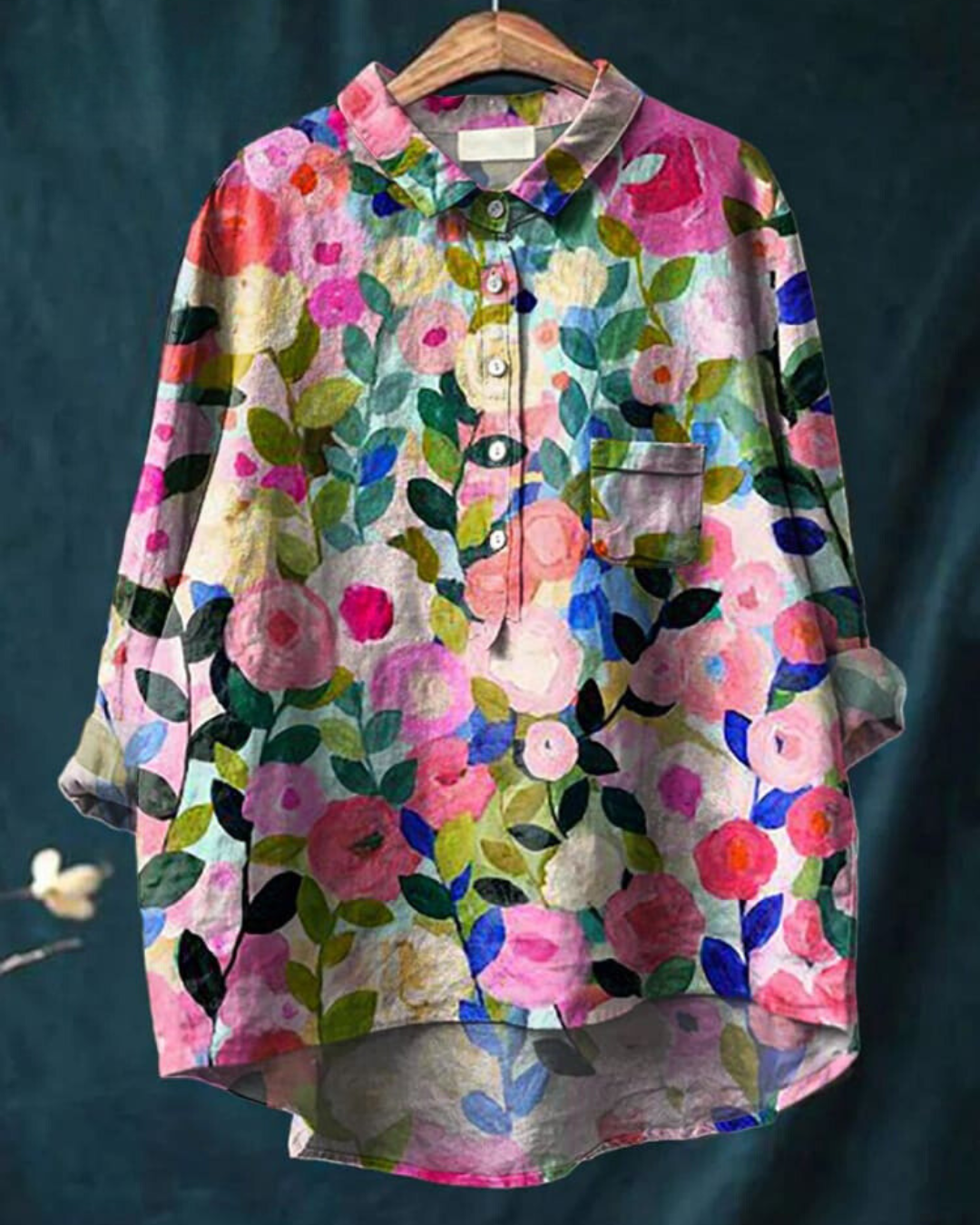 Abigail Blouse | Bloemenprint Damesblouse met Lange Mouwen en Luchtige Pasvorm
