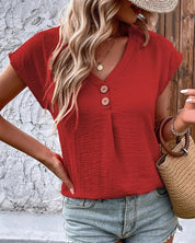 Hannah - T-shirt met korte mouwen en een V-hals