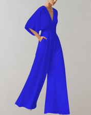 Dames Jumpsuit Wijde Pijpen Feestelijk Bruiloft Gast Avond Elegant - Wit / Roze / Blauw - Maelen