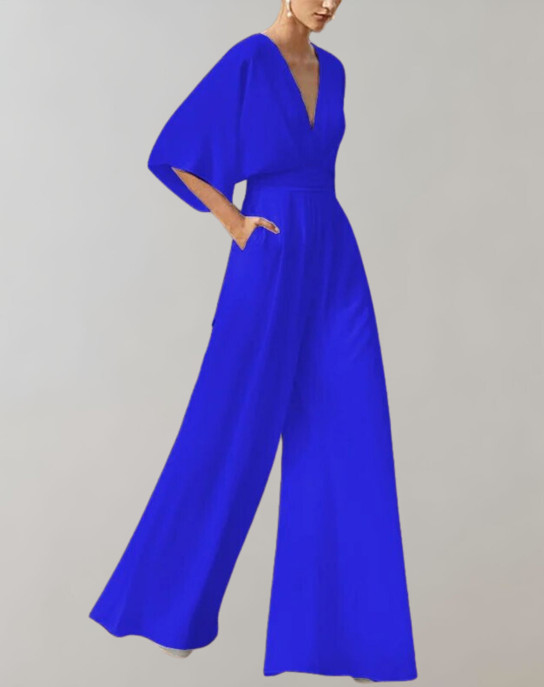 Dames Jumpsuit Wijde Pijpen Feestelijk Bruiloft Gast Avond Elegant - Wit / Roze / Blauw - Maelen
