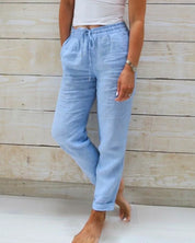 Dames Losse Broek Elastische Taille Soepele Val Casual - Blauw / Zwart / Grijs - Maelen