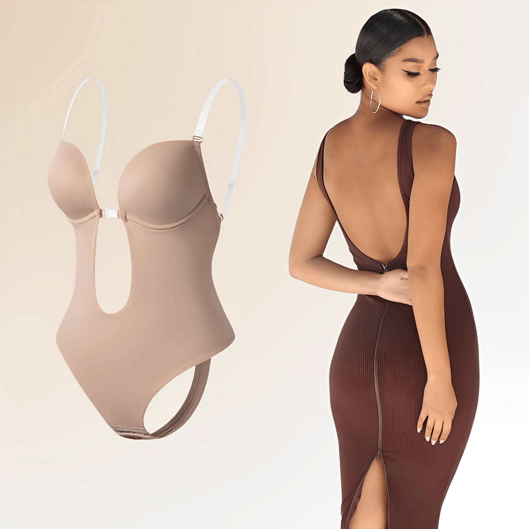 Annika Bodysuit | Naadloze Rugloze Shapewear met Onzichtbare Ondersteuning