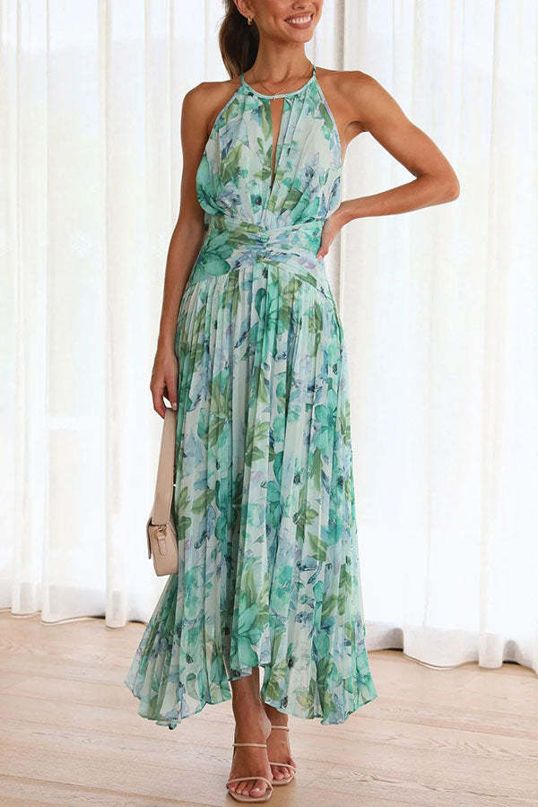 Aloysia Maxi Jurk | Zomerse Bloemenjurk met Elegante Taille en Luchtige Pasvorm