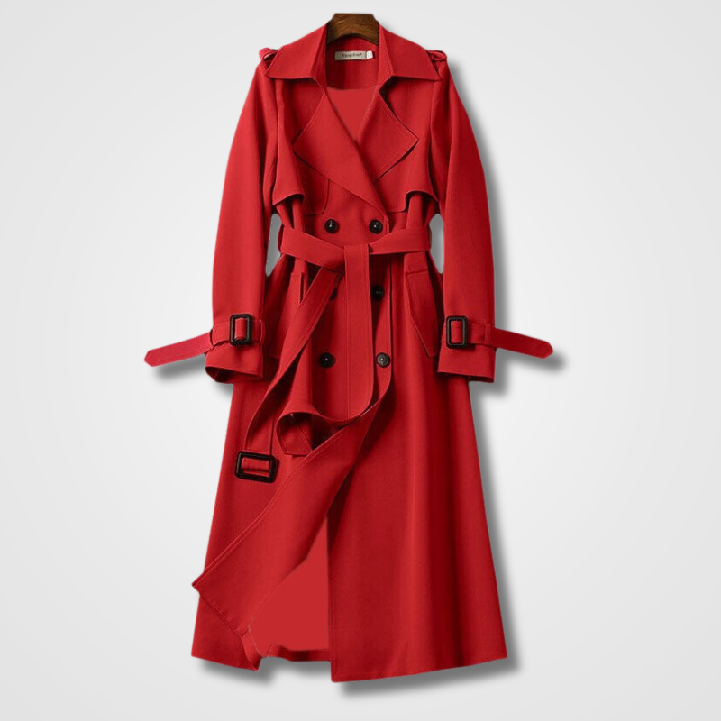 Anneliese Trenchcoat | Waterafstotende Damesjas met Verstelbare Taille en Dubbele Sluiting