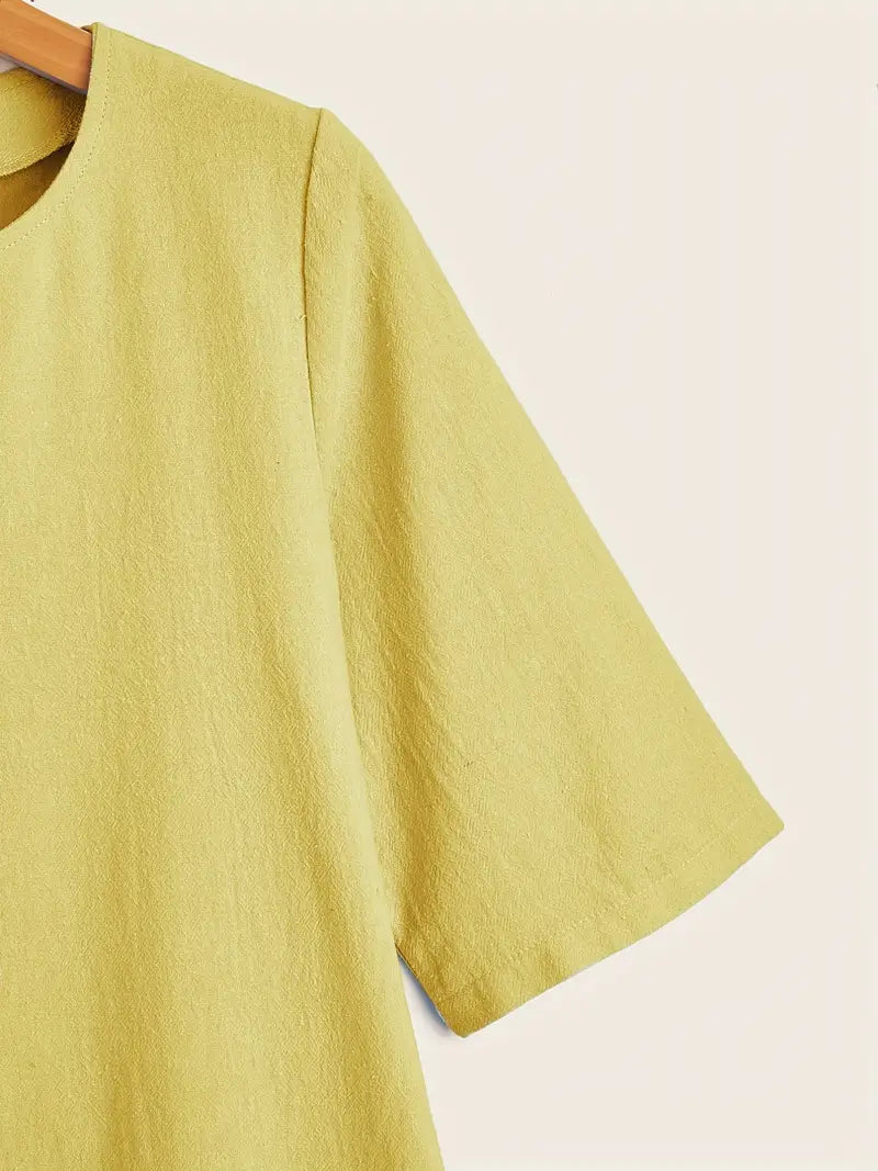 Caelina Jurk | Elegante 3/4 Mouw Jurk voor Dagelijks Comfort en Stijl