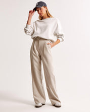 Bianca Hoge taille pantalon dames – geplooide pantalon met elegante tapered fit