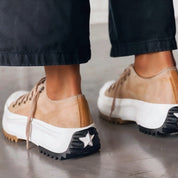Annabell Sneakers | Leren Platform Sneakers met Comfortzool en Verhoogde Hak