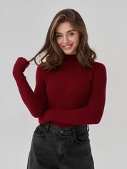 Elenya Coltrui | Ribbed Turtleneck met Zachte Stretch en Flatterende Pasvorm