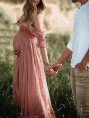 Elena zwangerschapsjurk – off-shoulder damesjurk met luchtige pasvorm