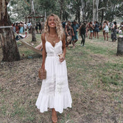 Boho™️ White Dress | Luchtige Zomerjurk met Elegante Pasvorm en Boho-Stijl