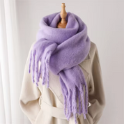 Francesca winter sjaal – zachte cashmere look sjaal met franjes en elegant design
