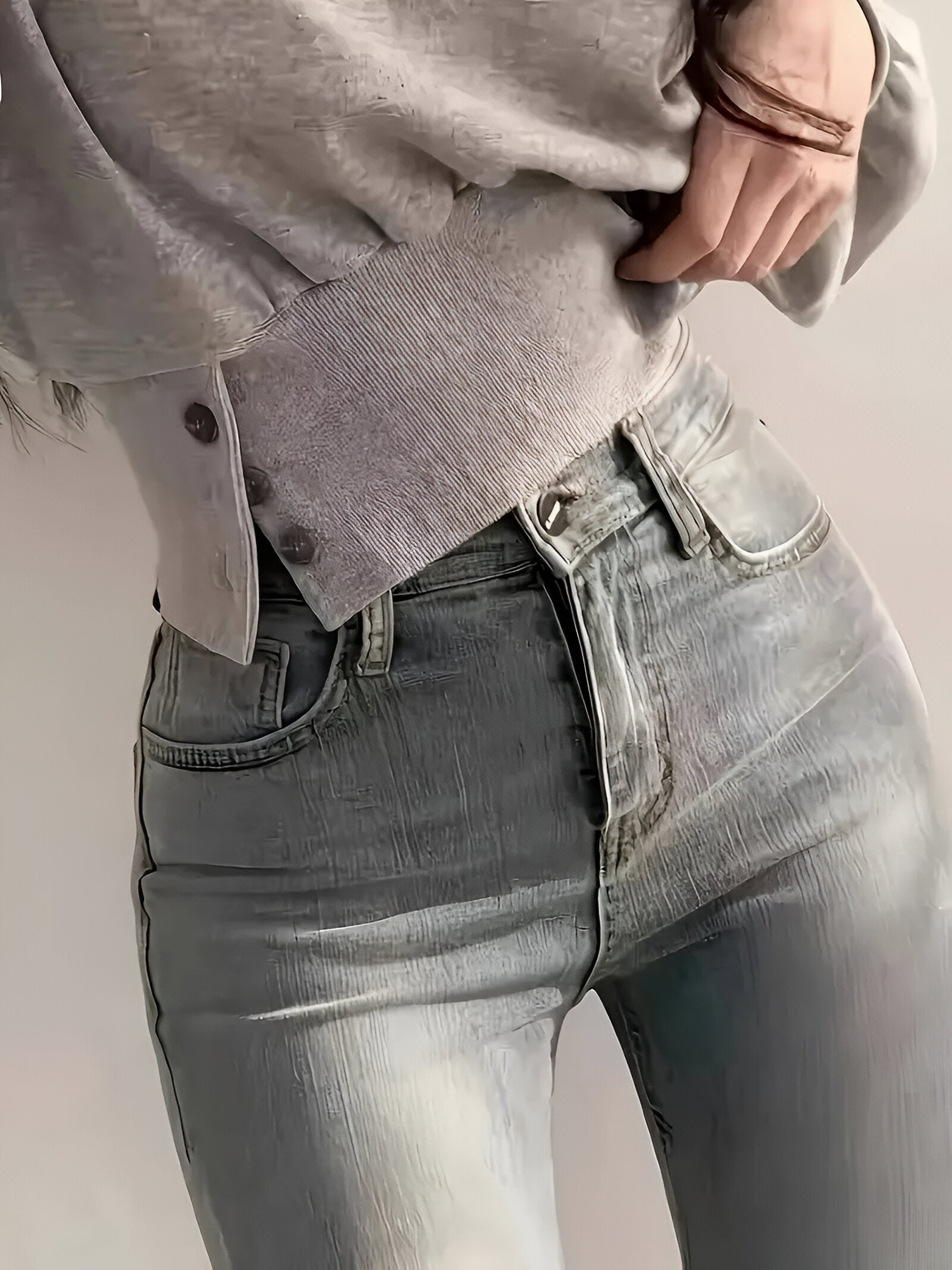 Alessia Trui | Casual Damestrui met Knoopdetail en Losse Pasvorm