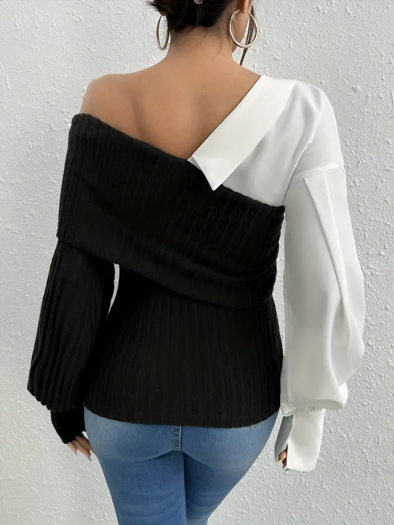 Berlinn Top | One-Shoulder Top van Zachte Gebreide Stof