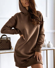 Melen - Lange hoodie in een effen kleur