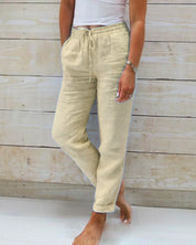 Dames Losse Broek Elastische Taille Soepele Val Casual - Blauw / Zwart / Grijs - Maelen