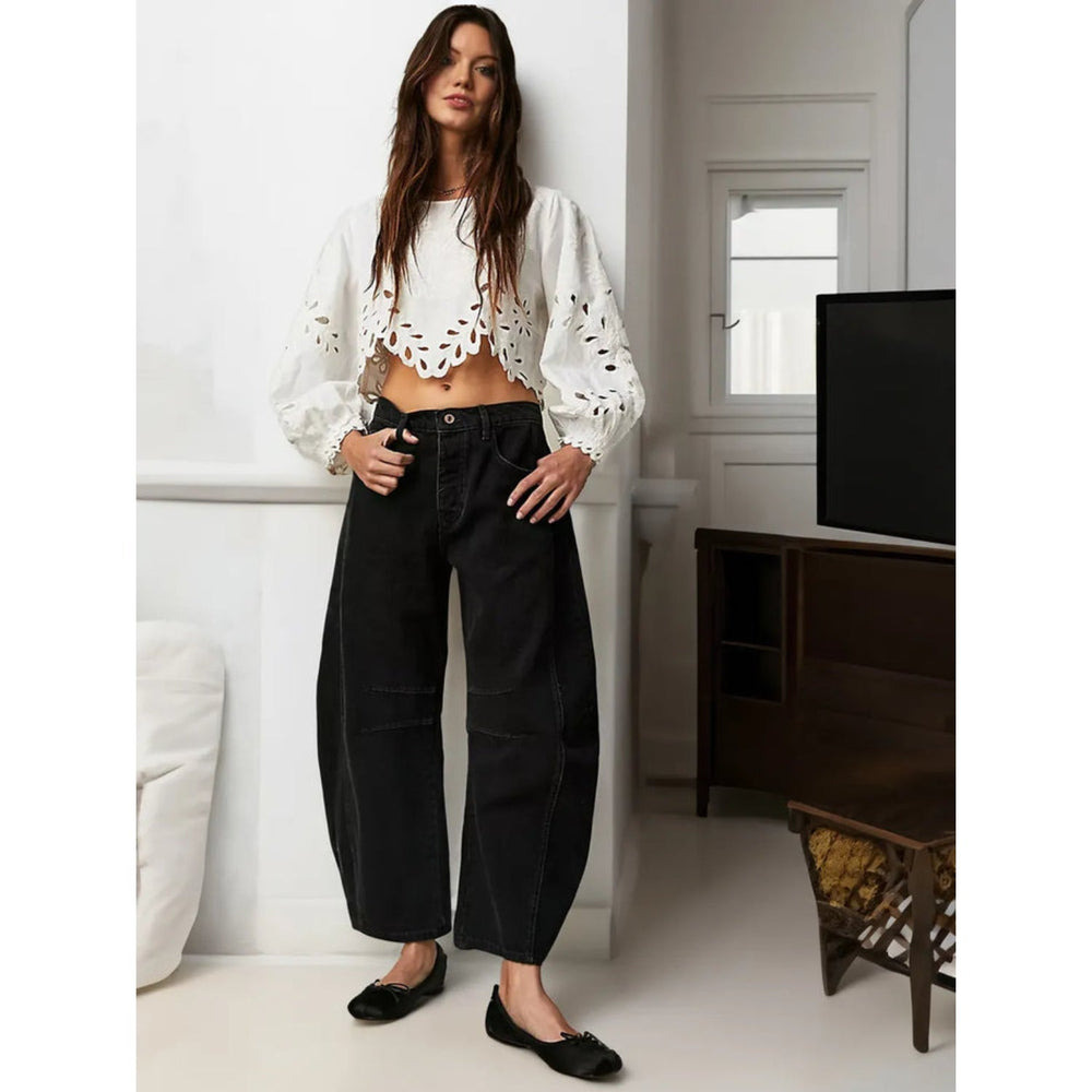 Anamalia Jeans | Wijde Pijpen Jeans met Hoge Taille en Luchtige Pasvorm