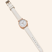 Giulia Leren Dames Horloge Rosé Goud | Elegant & Tijdloos Design