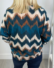 Nina | Elegante blouse trui met V-hals