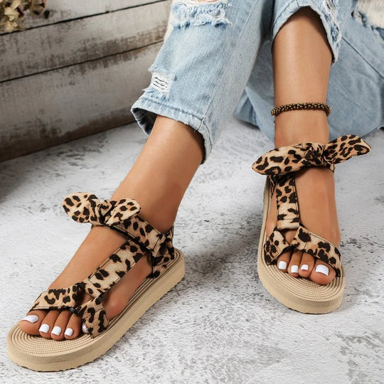 Arya Sandalen | Leopardprint Sandalen met Zachte Zool en Modieuze Uitstraling