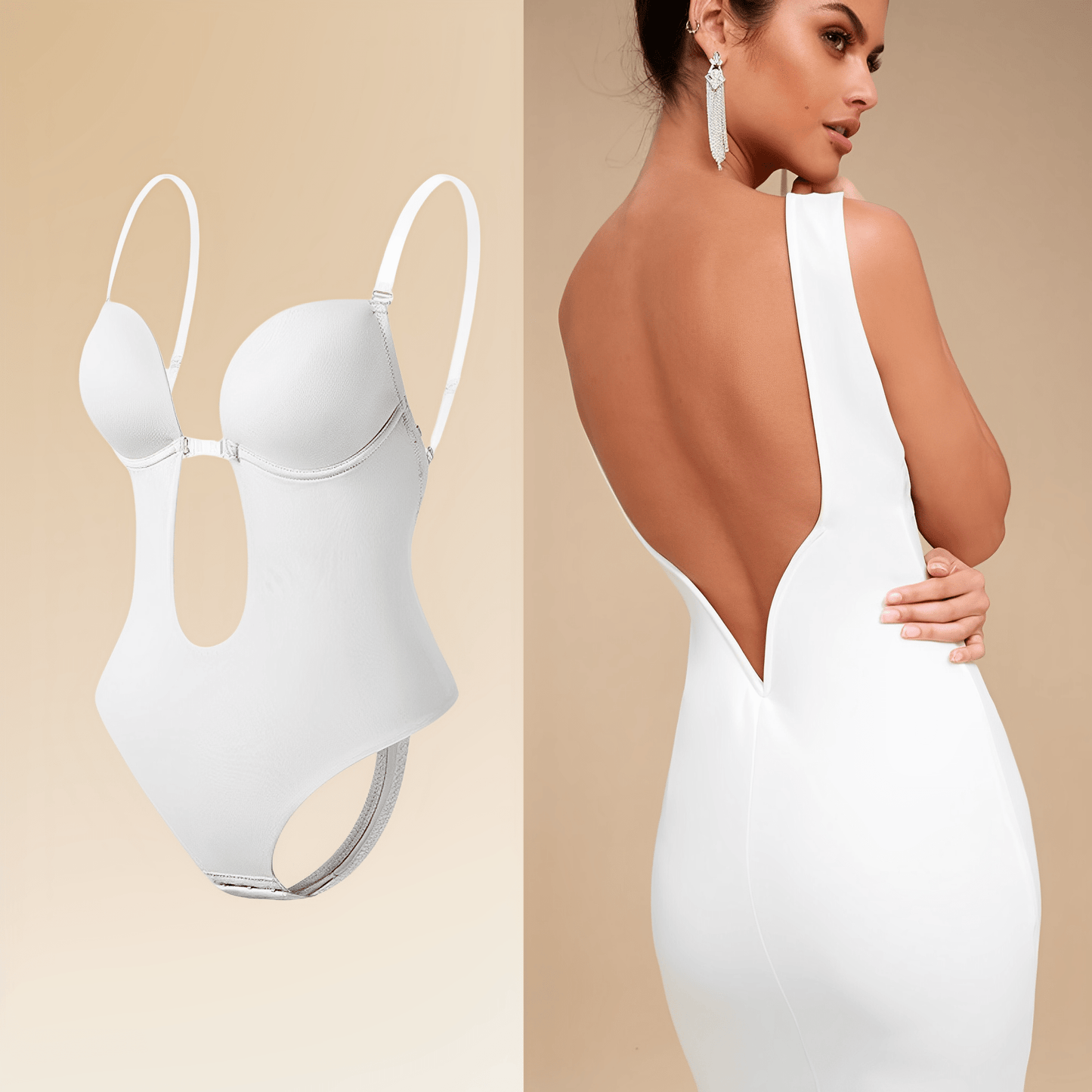 Annika Bodysuit | Naadloze Rugloze Shapewear met Onzichtbare Ondersteuning