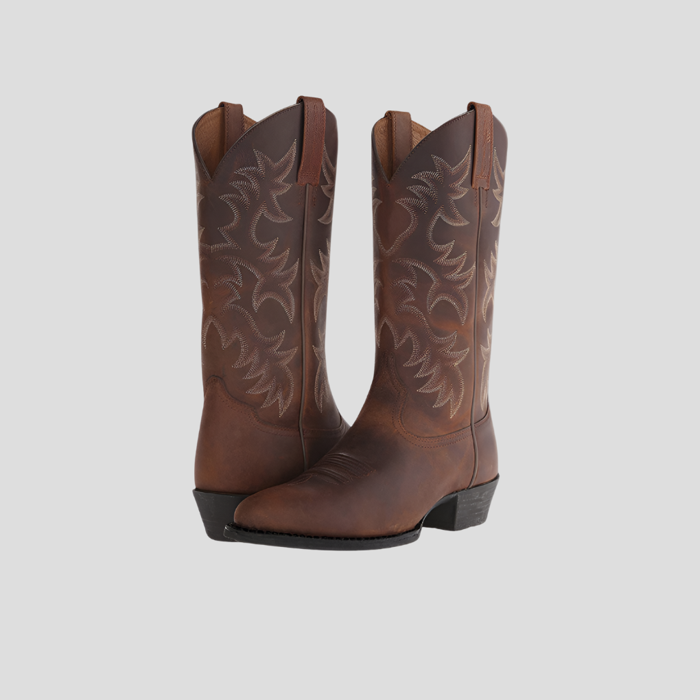 Ariana Cowboylaarzen | Dames western laarzen van zwart of bruin leer met tijdloos design