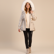 Alina dames winterparka – warme jas met capuchon en verstelbare pasvorm
