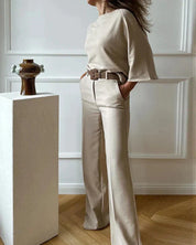 Noemi Set | Dames Set met Blouse en Broek met Lange Mouwen voor een Chique Casual Look