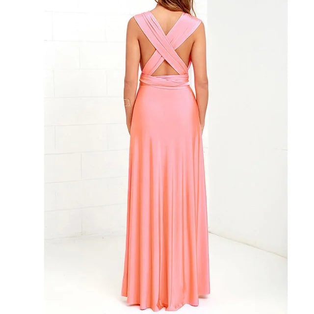 Alessia Jurk | Elegante Maxi Damesjurk met V-Hals en Strappy Details