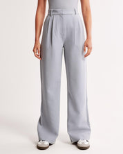 Bianca Hoge taille pantalon dames – geplooide pantalon met elegante tapered fit