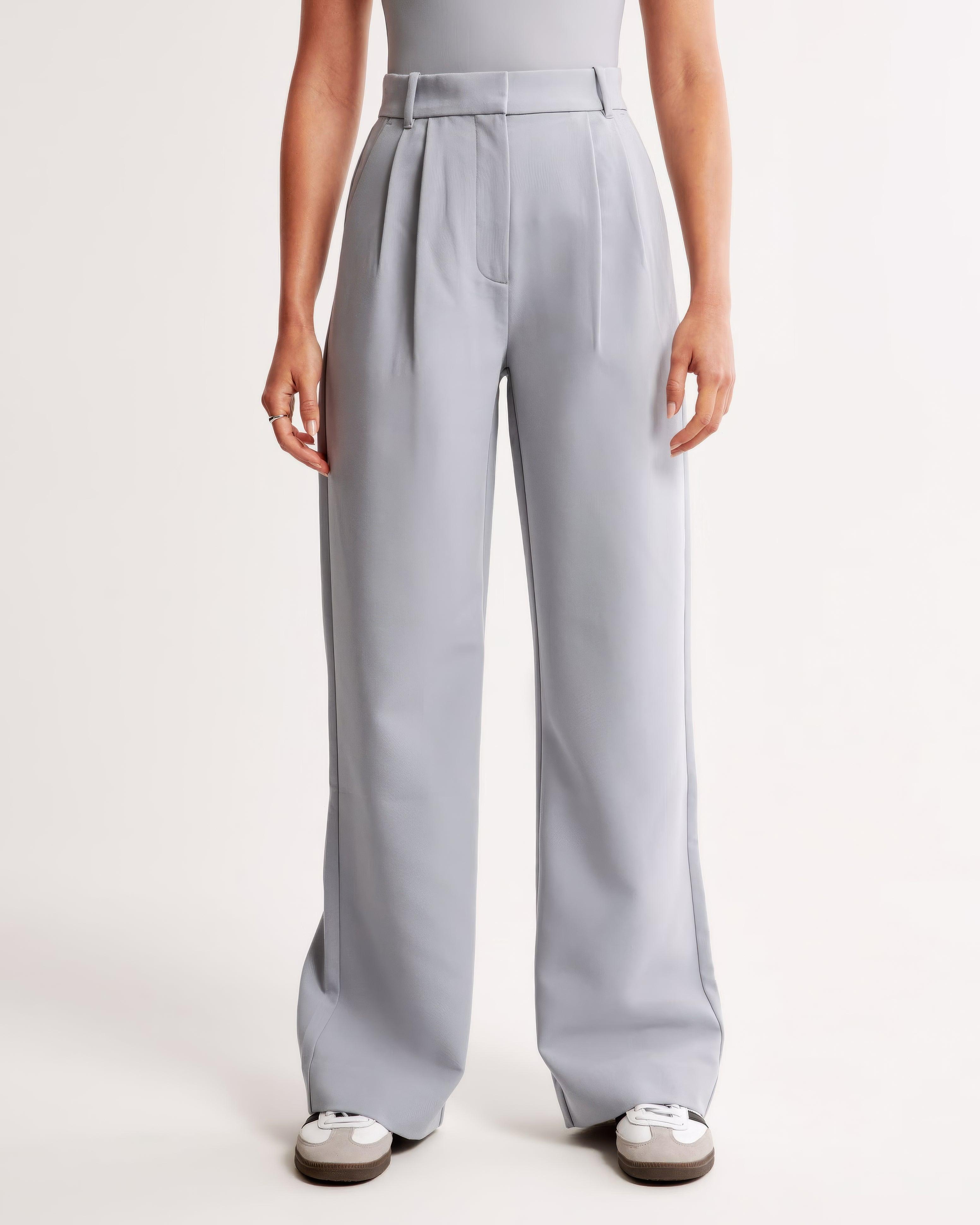 Bianca Hoge taille pantalon dames – geplooide pantalon met elegante tapered fit