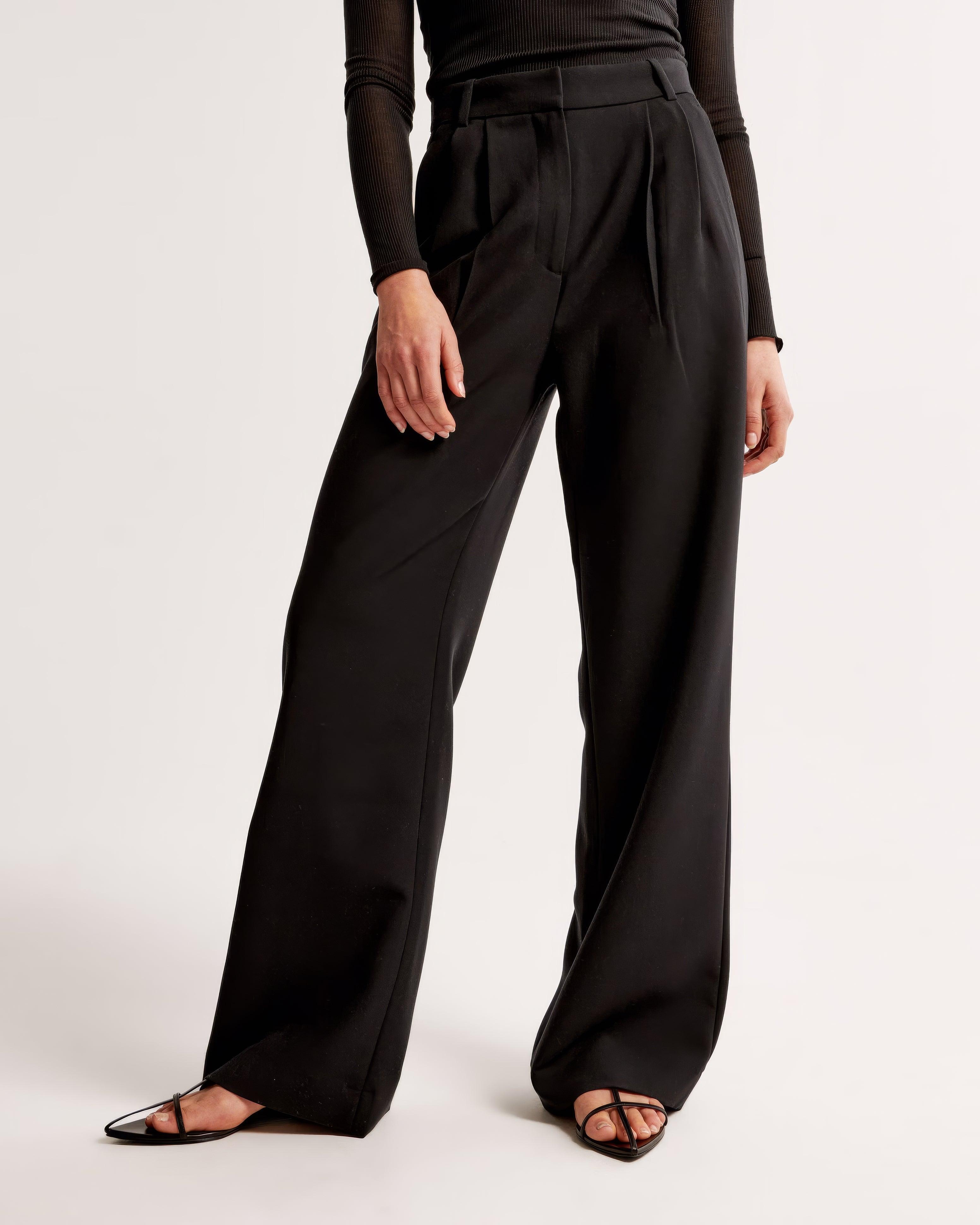 Bianca Hoge taille pantalon dames – geplooide pantalon met elegante tapered fit
