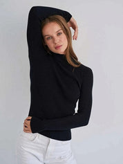 Elenya Coltrui | Ribbed Turtleneck met Zachte Stretch en Flatterende Pasvorm