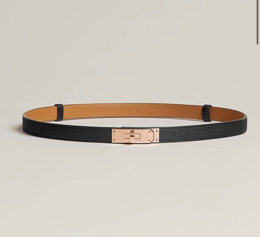 Duclia | Stijlvol Luxe Dames Riem met Gouden Gesp - Smal, Elegant en Veelzijdig - Bruin / Zwart / Nude
