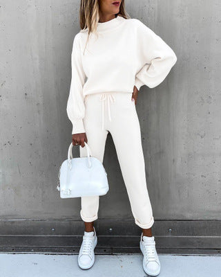 Giulia Set | Premium Trainingspak met Hoge Kraag en Elastische Taille