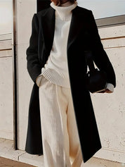 Isabella Lange trenchcoat dames – elegante kasjmier jas voor herfst en winter