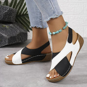 Allegra Sandalen | Tweekleurige Dames Sandalen met Zachte Bandjes en Ondersteunende Zool
