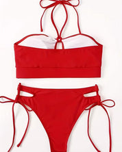 String Bikini Set Dames met Verstelbare Strikjes en Halter Top - Serena Palomino