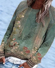 Flavia Blouse | Bloemrijke Damesblouse met Lange Mouwen en Ademend Materiaal