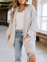 Rosa Vest | Oversized Damesvest in Retro Stijl zonder Sluiting