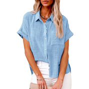 Luchtige Blouse Dames Katoen Linnen | Loose Fit Zomertop – Bella Serena