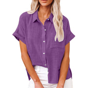 Luchtige Blouse Dames Katoen Linnen | Loose Fit Zomertop – Bella Serena