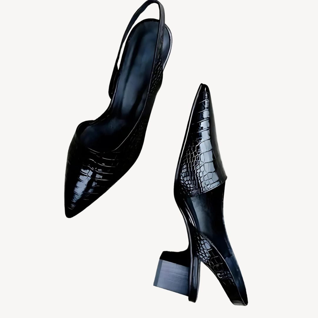 Elena Orthopedische dames pumps met krokodillenprint – elegante leren hakken met comfort