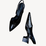 Elena Orthopedische dames pumps met krokodillenprint – elegante leren hakken met comfort