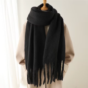 Francesca winter sjaal – zachte cashmere look sjaal met franjes en elegant design