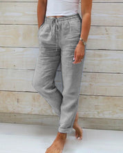 Dames Losse Broek Elastische Taille Soepele Val Casual - Blauw / Zwart / Grijs - Maelen