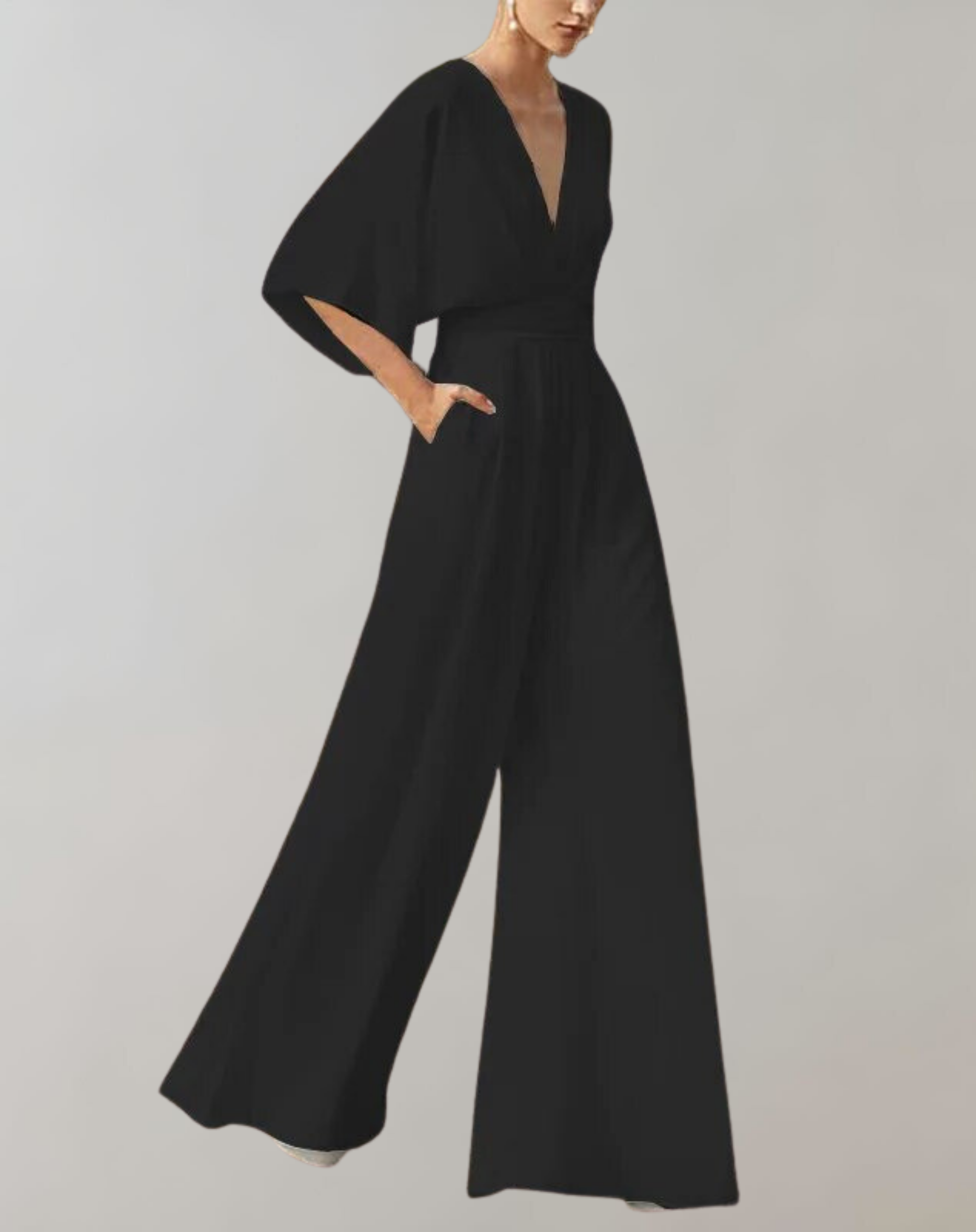 Dames Jumpsuit Wijde Pijpen Feestelijk Bruiloft Gast Avond Elegant - Wit / Roze / Blauw - Maelen