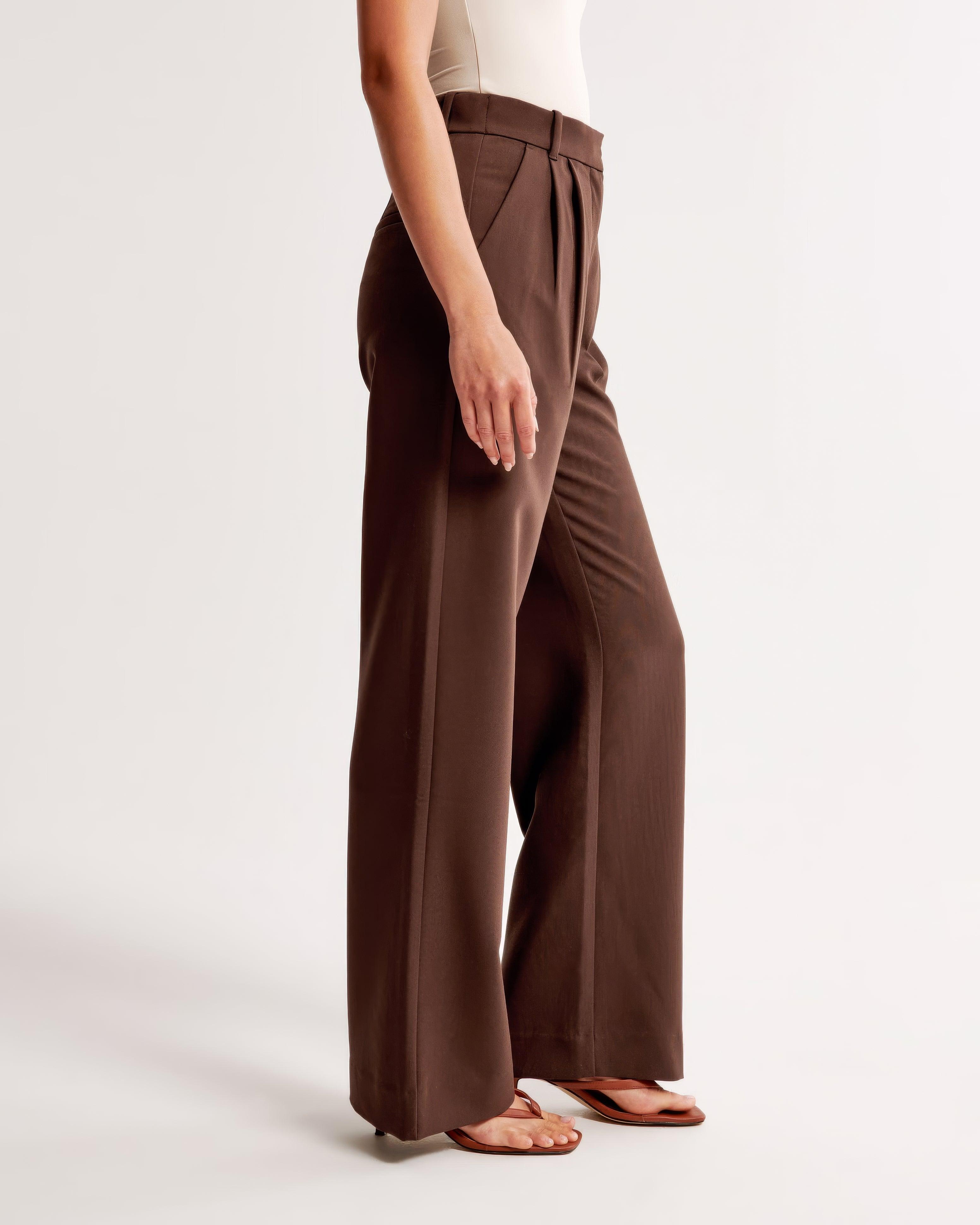 Bianca Hoge taille pantalon dames – geplooide pantalon met elegante tapered fit