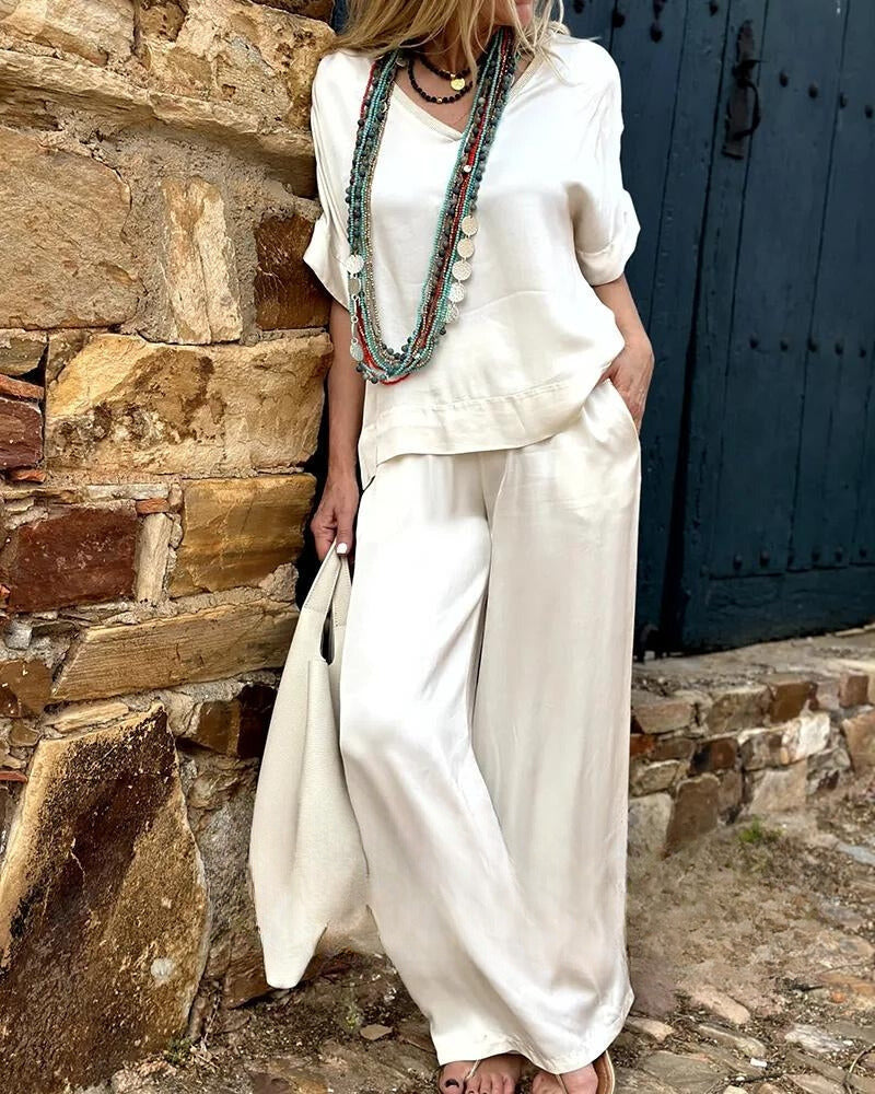 Vittoria Set | Elegante Damescombinatie van Blouse en Broek met Luxe Comfort