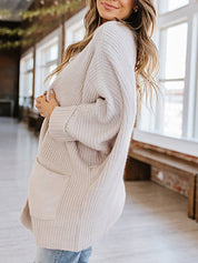 Rosa Vest | Oversized Damesvest in Retro Stijl zonder Sluiting